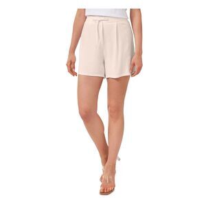 RILEY&RAE Womens Beige Stretch Tie Relaxed-fit Drawstring Evening Shorts L